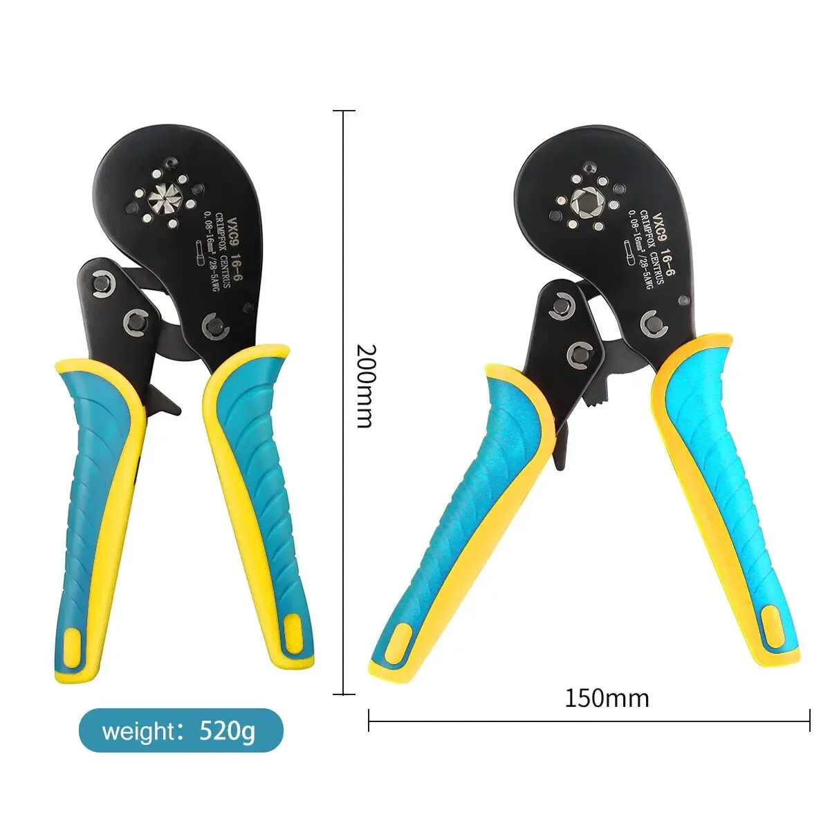 16 6 Tubular Terminal Crimping Tools Precision Electrical Clamps Set