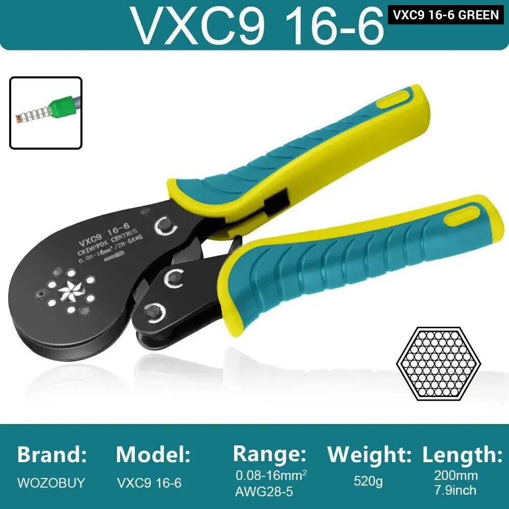 16 6 Tubular Terminal Crimping Tools Precision Electrical Clamps Set
