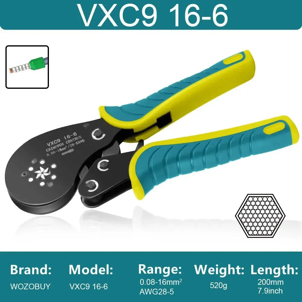 16 6 Tubular Terminal Crimping Tools Precision Electrical Clamps Set