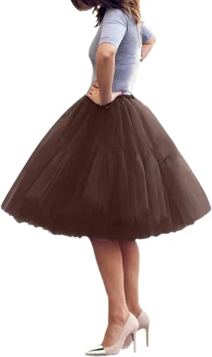 2023 Fashion New Womens Skirts Tulle Mesh Pleated Puffy Skirt Speed Outfits for Party Skirts Poodle Midi Skirt