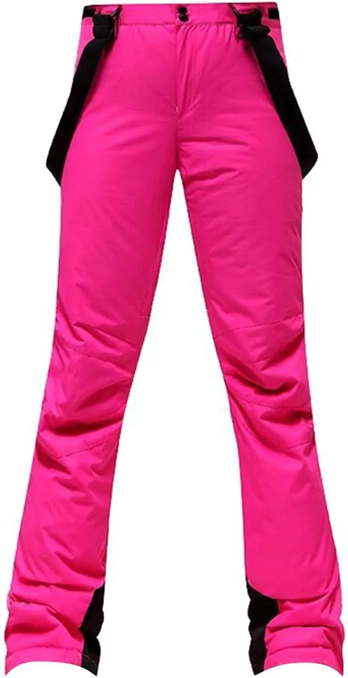 Adult's Waterproof Snow Ski Pants Warm Thickened Windproof Snowboard Pants Unisex Snow Insulated Ski Bib Pants