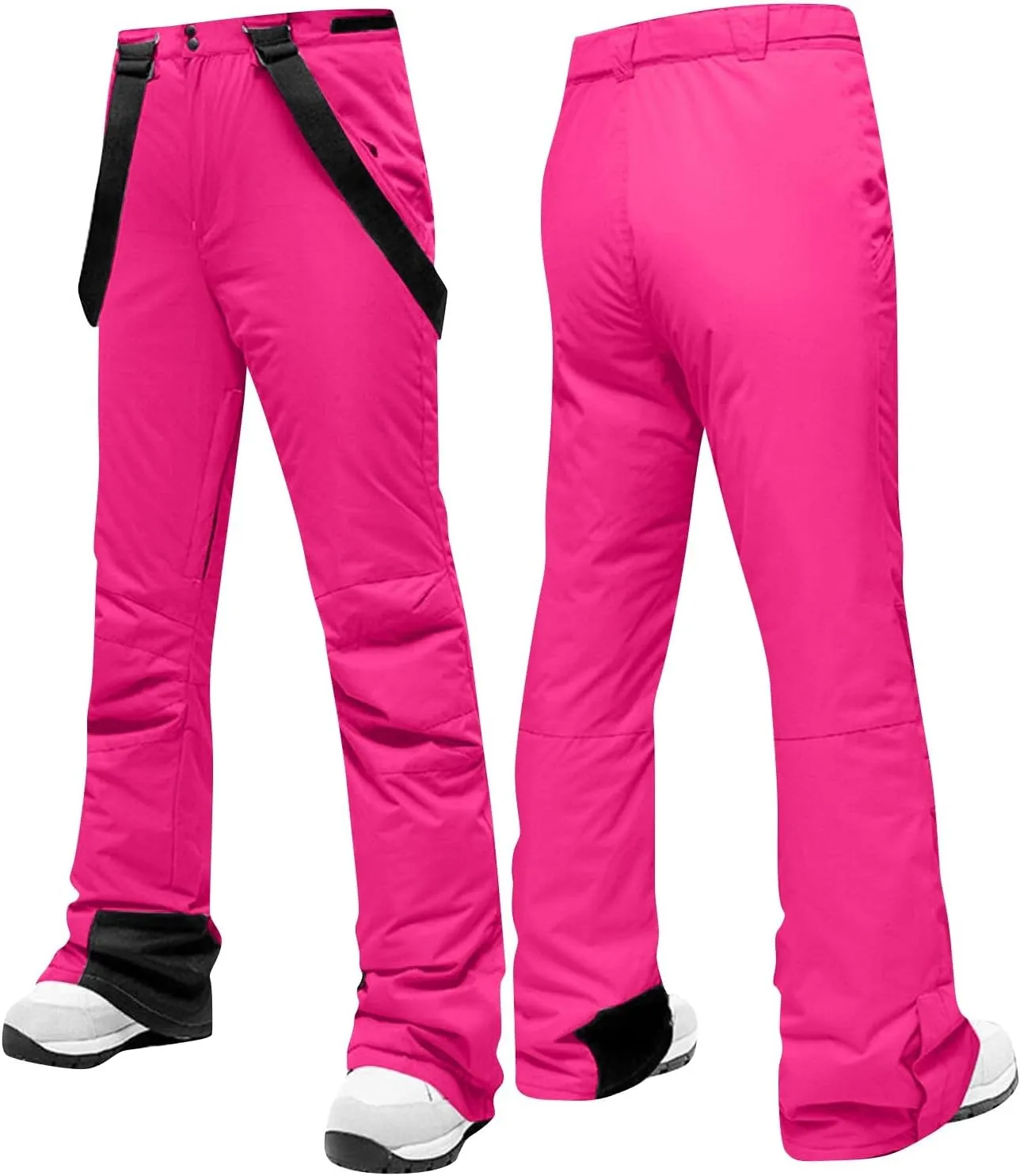 Adult's Waterproof Snow Ski Pants Warm Thickened Windproof Snowboard Pants Unisex Snow Insulated Ski Bib Pants