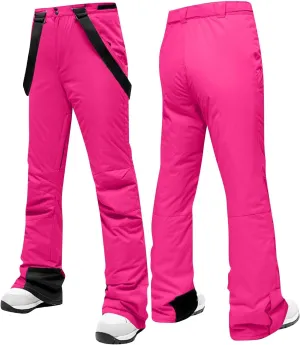 Adult's Waterproof Snow Ski Pants Warm Thickened Windproof Snowboard Pants Unisex Snow Insulated Ski Bib Pants