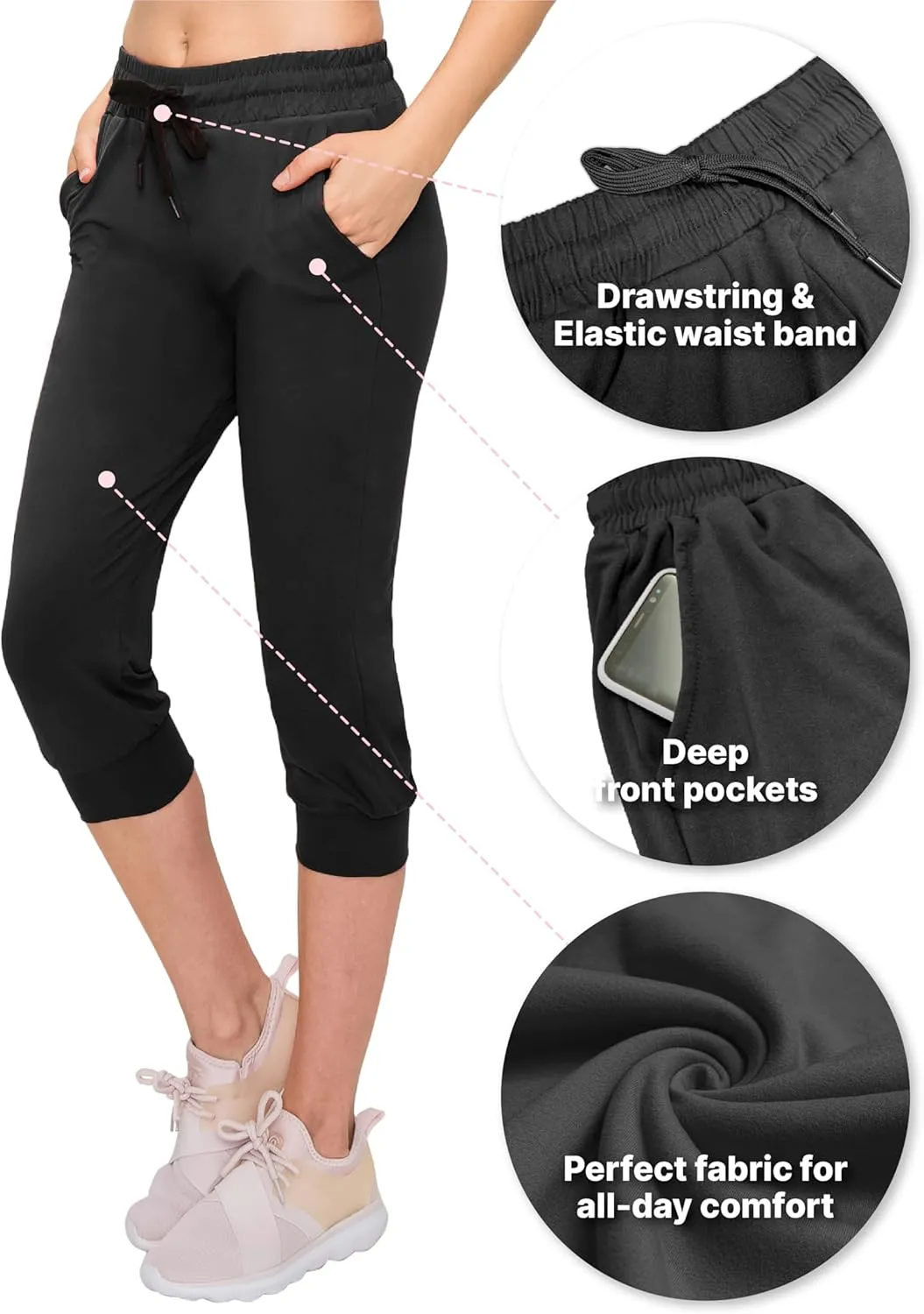 ALWAYS Super Soft Women's Joggers - Stretchy Casual Pants for Women Daily Wear Yoga Workout