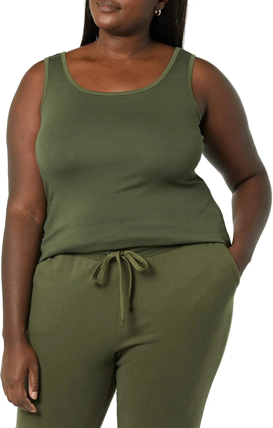 Amazon Essentials Women's Plus Size Tank Top, Multipacks