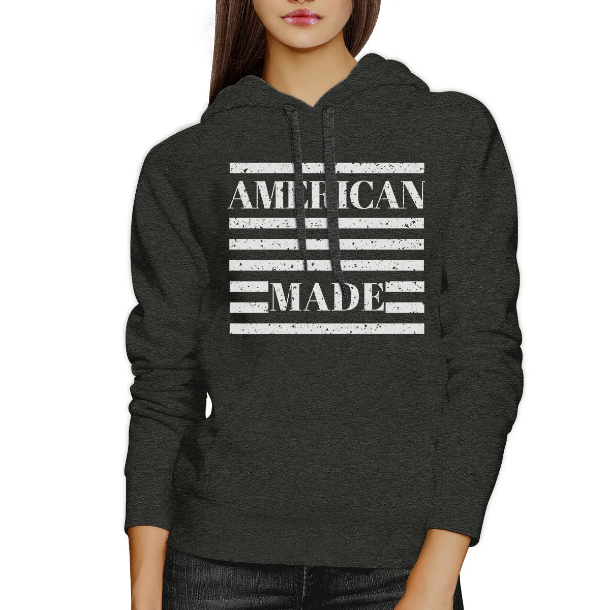 American Made Unisex Grey Hoodie Cute 4th Of July Design Hoodie