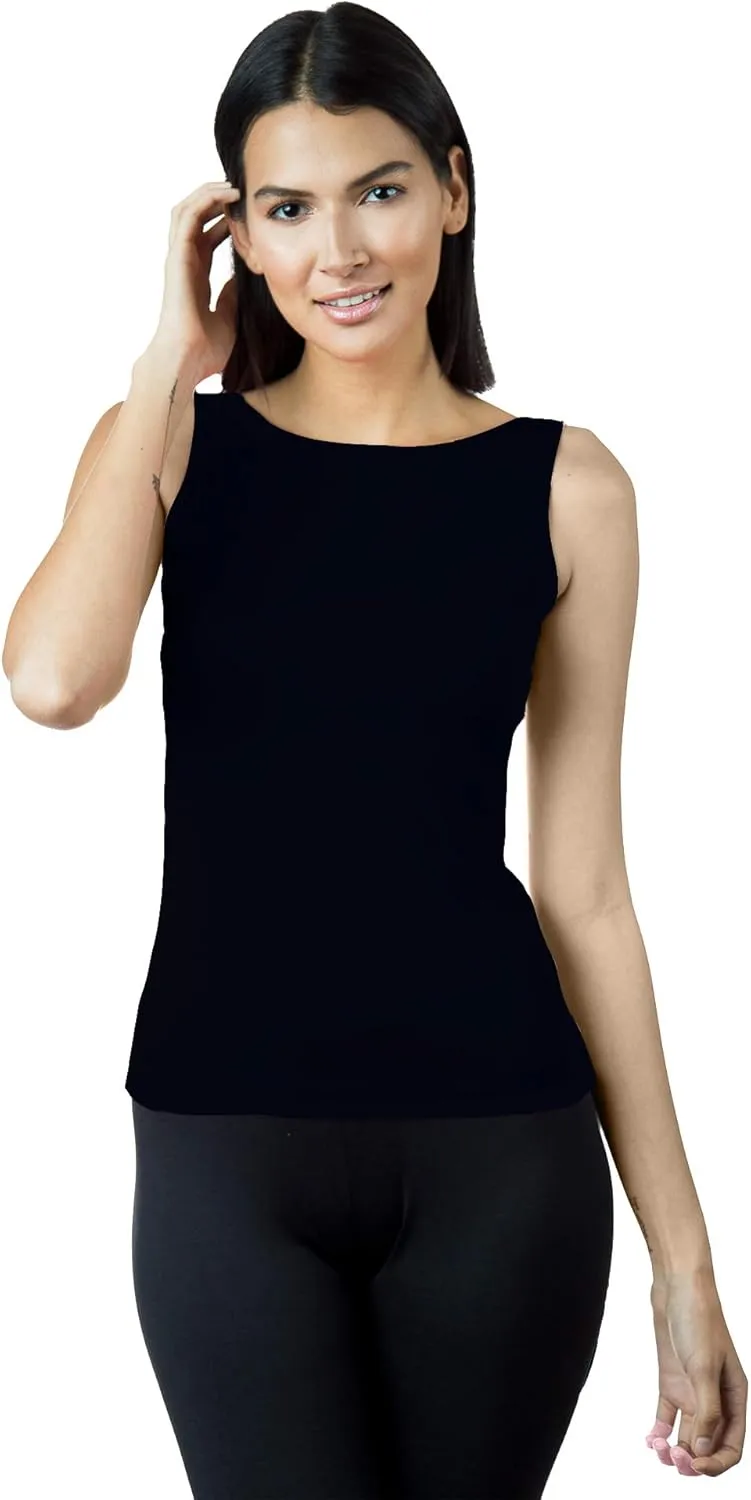 Anue Miami Womens High Scoop Neck Tank Top