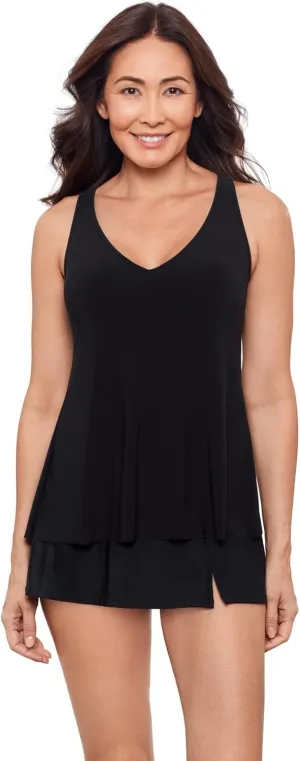 Aqua Green Women's Ladder Trim Racerback Tankini Top