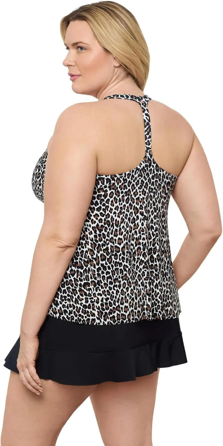 Aqua Green Women's Standard Y-Back Tankini Top