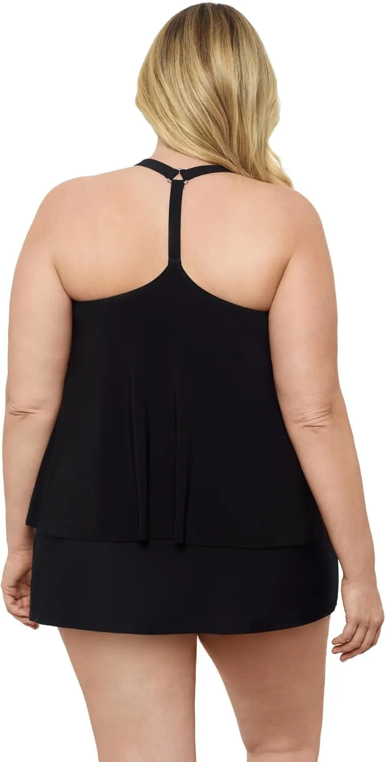 Aqua Green Women's Standard Y-Back Tankini Top