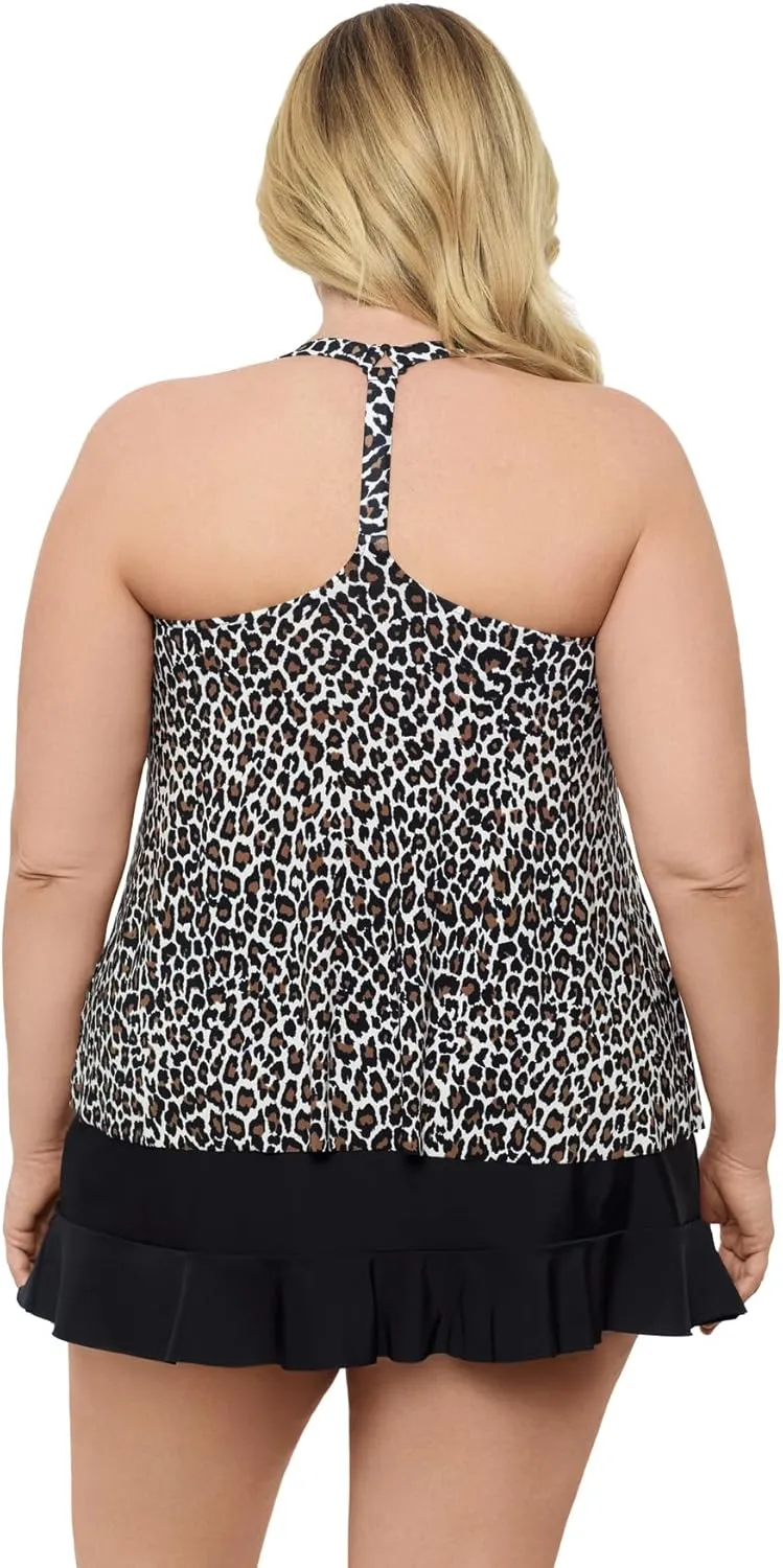 Aqua Green Women's Standard Y-Back Tankini Top
