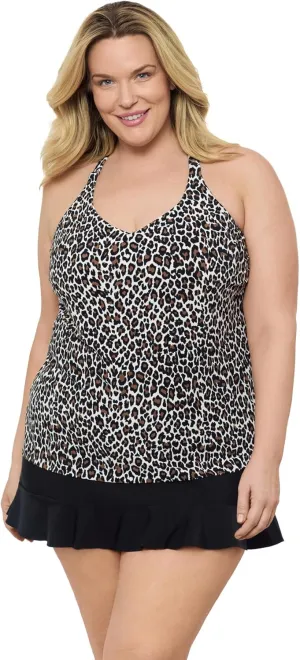 Aqua Green Women's Standard Y-Back Tankini Top