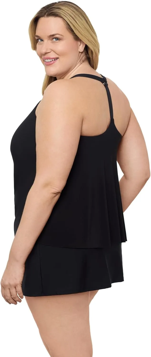 Aqua Green Women's Standard Y-Back Tankini Top