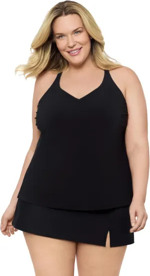 Aqua Green Women's Standard Y-Back Tankini Top