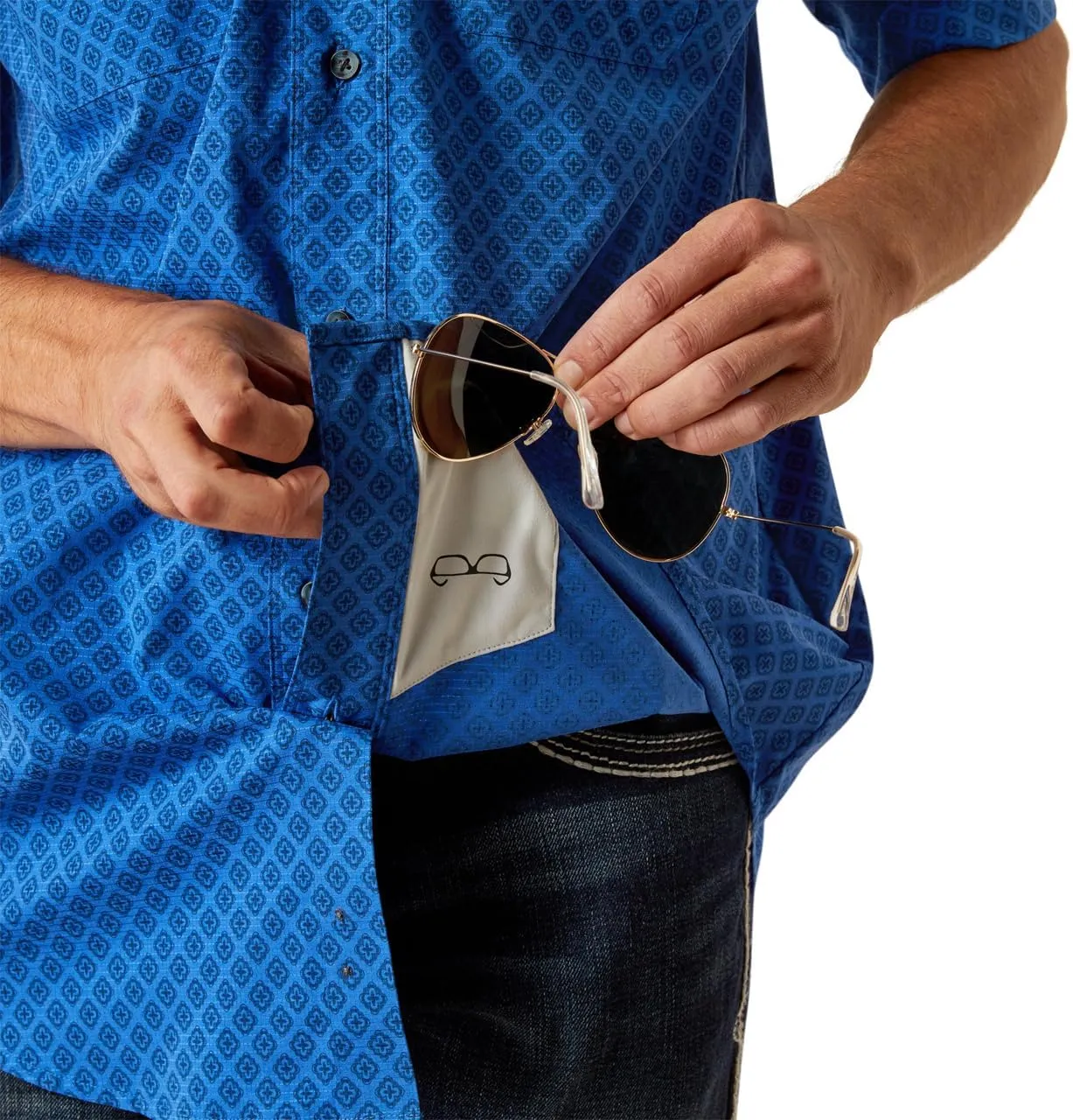 ARIAT Mens Red Mahogany Airflow Shirt