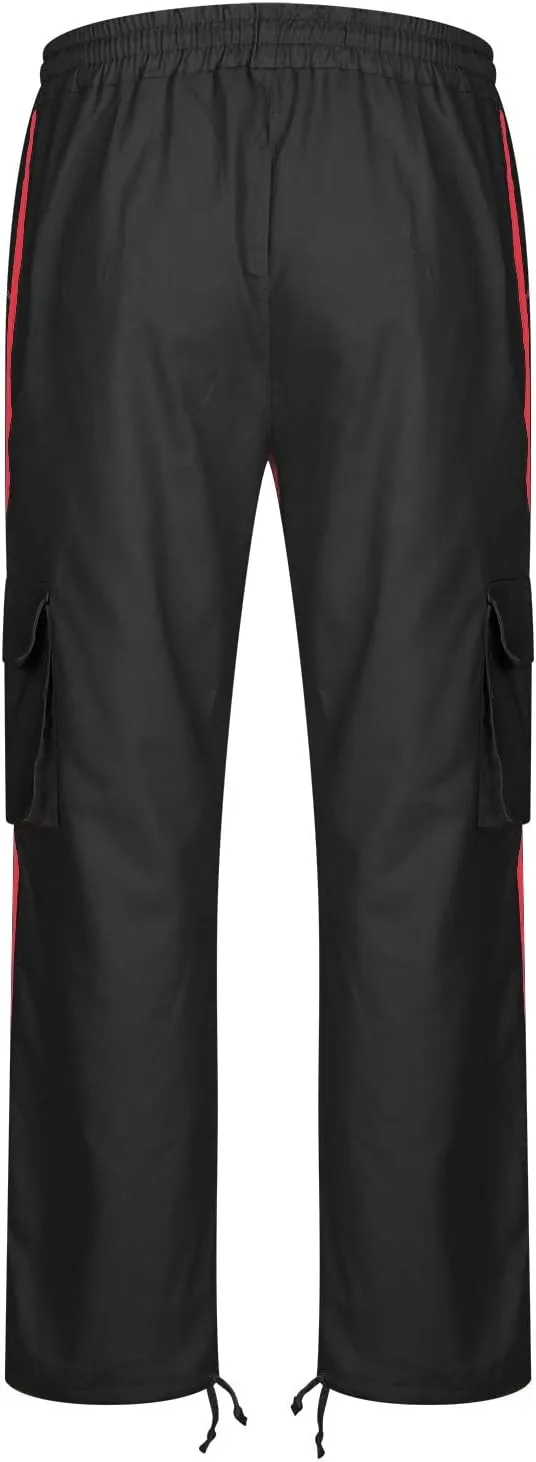 Baggy Cargo Sweatpants for Men Big and Tall Fashion 2023 Color Block Joggers Pants Casual Loose Fit Cotton Cargos