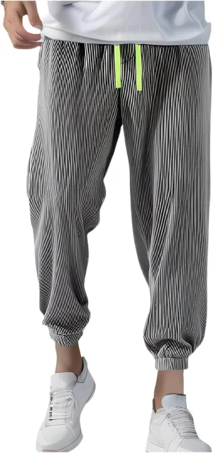Baggy Sweatpants Men Open Bottom Straight Wide Leg Sweatpants Trendy Casual Yoga Athletic Lounge Pants with Pockets