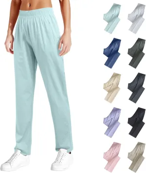 Beeswan Pants for Women Over 50,Stretch Active - Women's Ultra Stretch Quick Drying Breathable Straight Leg Pants
