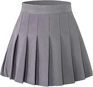 BINPAW Girls Women Pleated Skirt School Uniform Mini Tennis Skirts