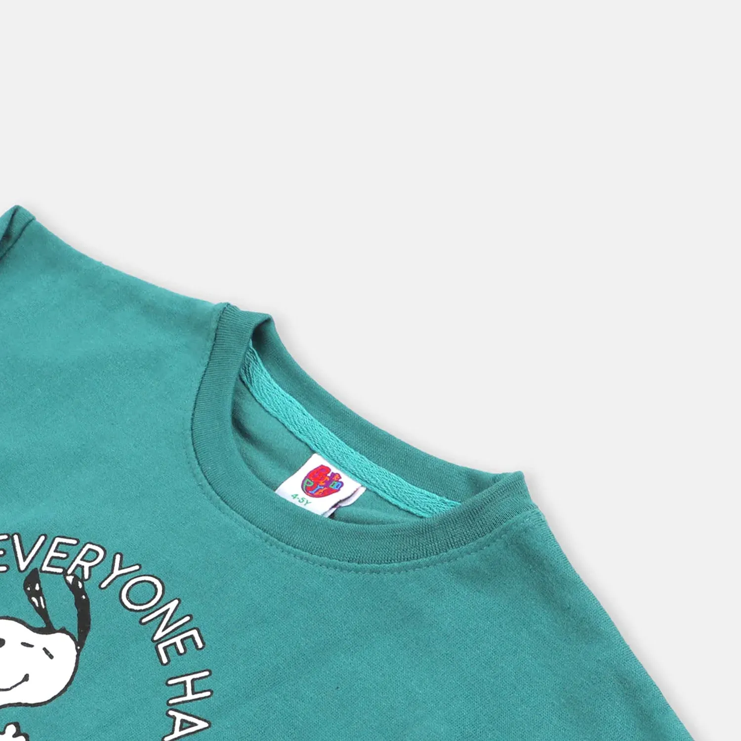 Boys Sweatshirt Skate Character Print- Neptune Green