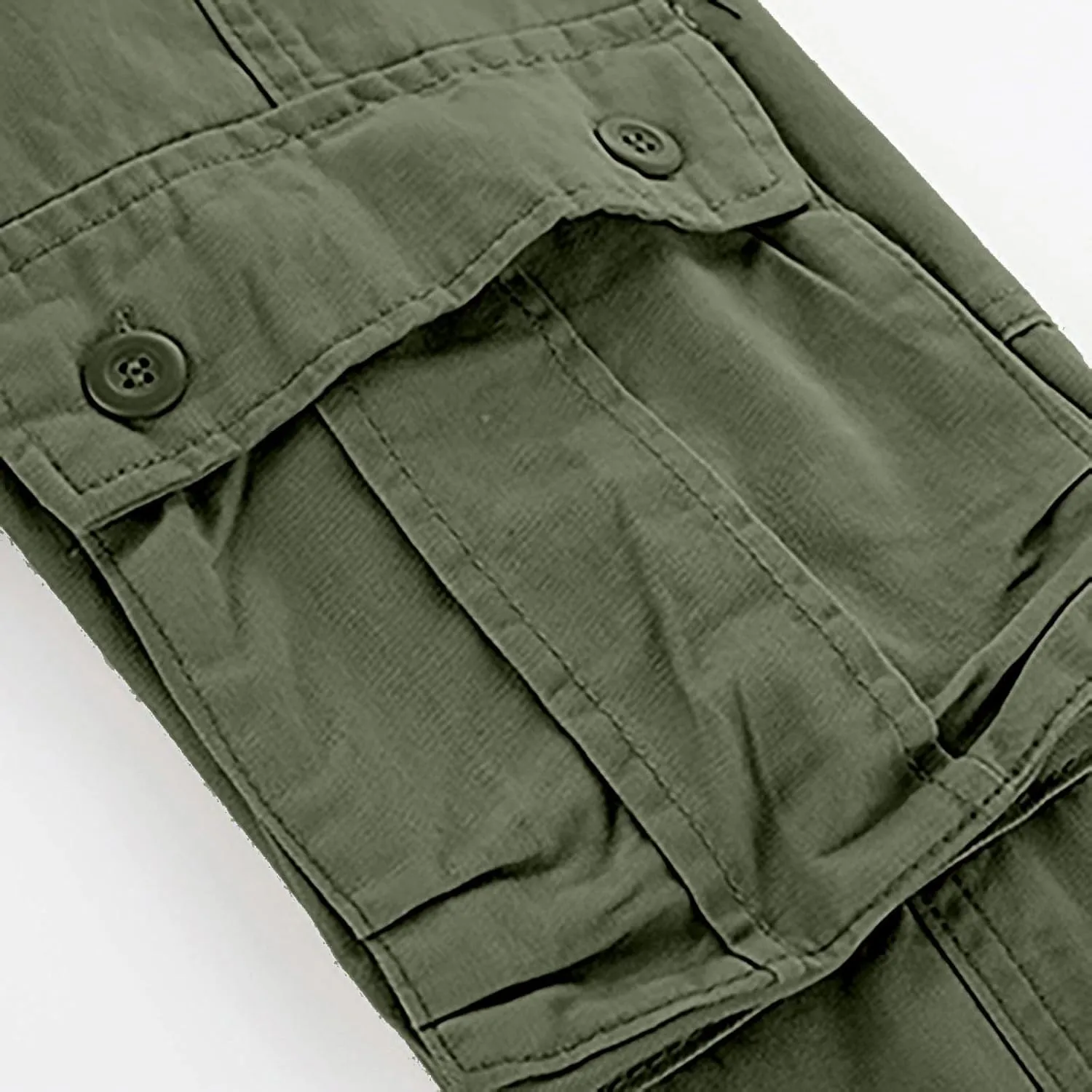 Cargo Pants for Men Camo Stretch Button Waist Tactical Pants Relaxed Fit Fleece Lined Tapered Sweatpants with Pockets