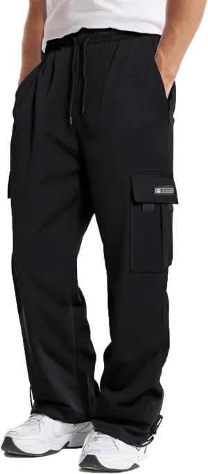 Cargo Pants For Men Stretch Drawstring Elastic Waist Sweatpants Tall Regular Fit Pants Tall Joggers Trousers