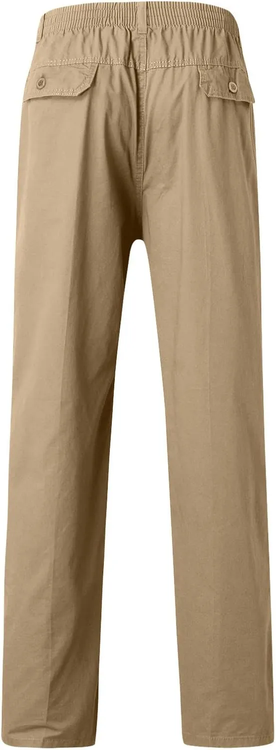 Cargo Pants for Men,Mens Pants Cargo Joggers with Pockets Fleece Sweatpants Casual Pant Chino Slim Fit Trousers