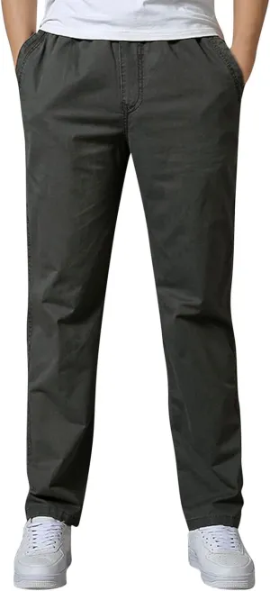 Cargo Pants for Men,Multi Pockets Slim Pants Combat Work Trousers Outdoor Casual Straight Fit Army Sweatpants