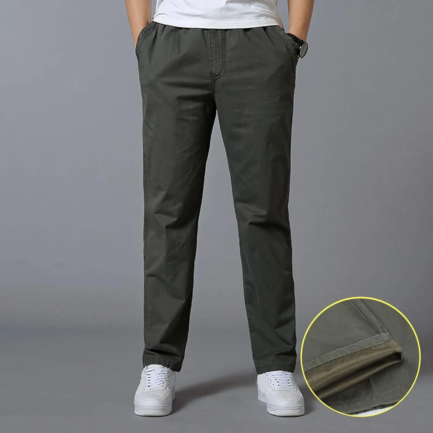 Cargo Pants for Men,Multi Pockets Slim Pants Combat Work Trousers Outdoor Casual Straight Fit Army Sweatpants