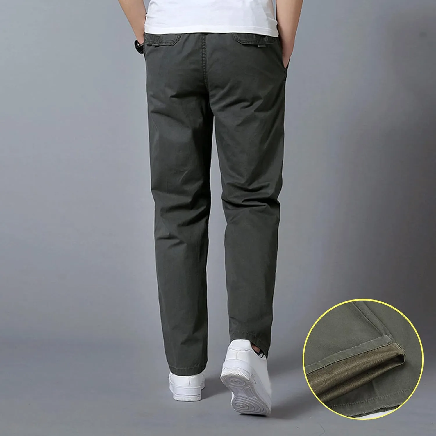 Cargo Pants for Men,Multi Pockets Slim Pants Combat Work Trousers Outdoor Casual Straight Fit Army Sweatpants