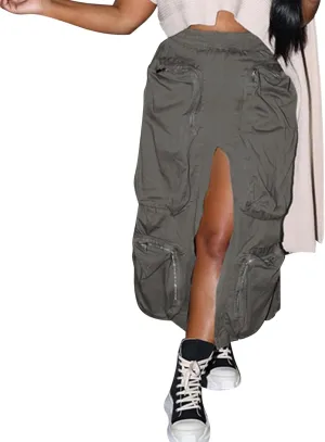 Cargo Skirts for Women Loose Maxi Skirts for Women Low Waist Loose Fit Casual Skirts with Multi Pockets Tennis