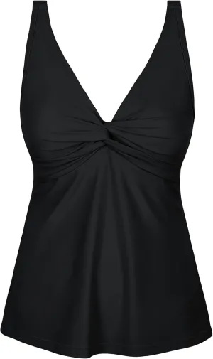coastal rose Women's Underwire Tankini Top Twist Front V Neck Push Up Swimsuit Top Flowy Bathing Suit Tops Only