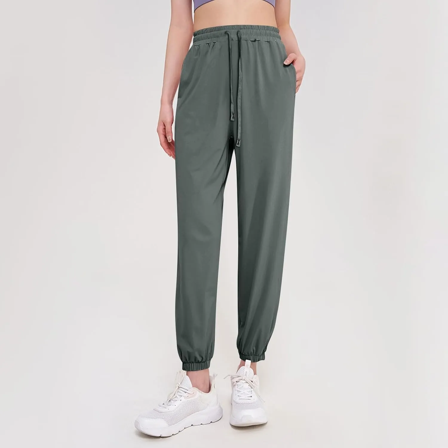 Cotton Linen Yoga Pants Business Casual,Wide Leg Sweatpants Women Denim Flowy Wide Trousers High Waisted
