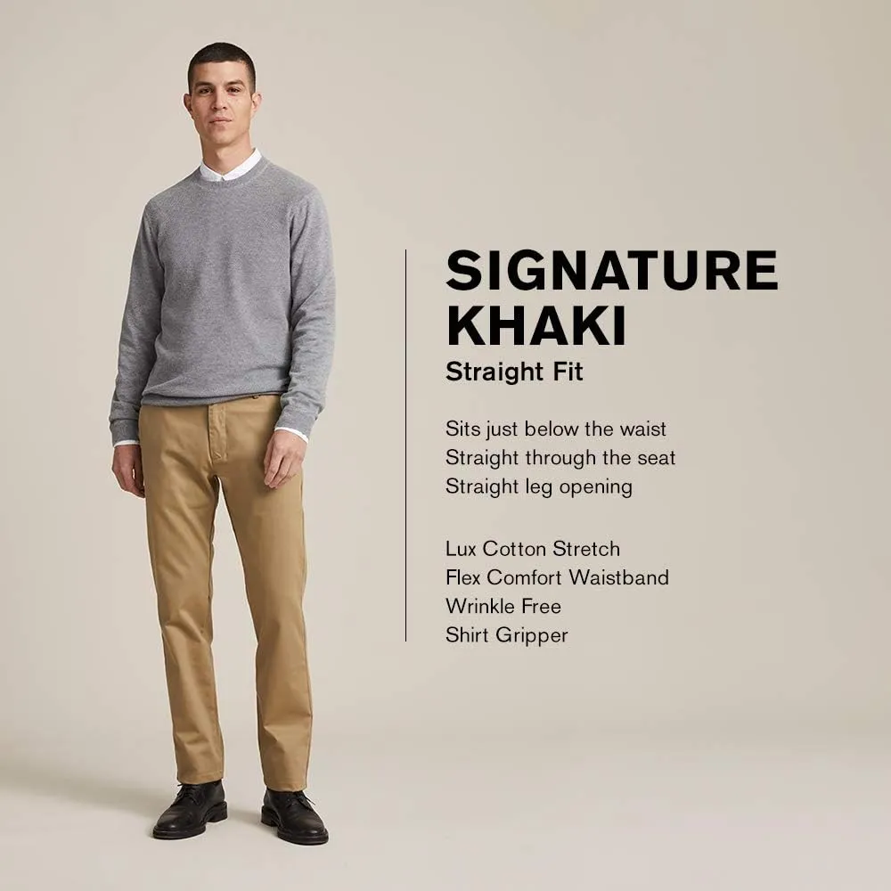 Dockers Men's Straight Fit Signature Lux Cotton Stretch Khaki Pant