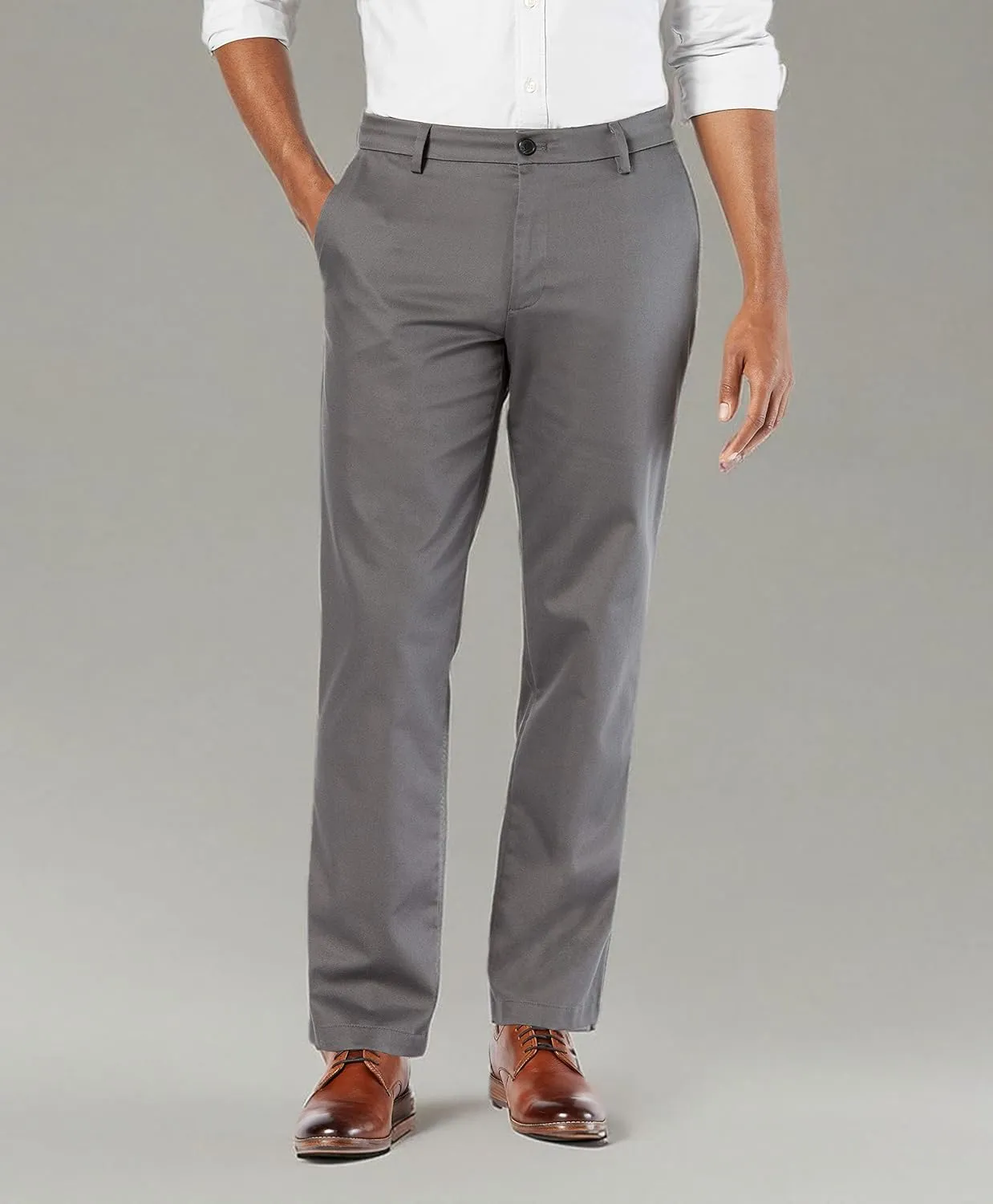 Dockers Men's Straight Fit Signature Lux Cotton Stretch Khaki Pant