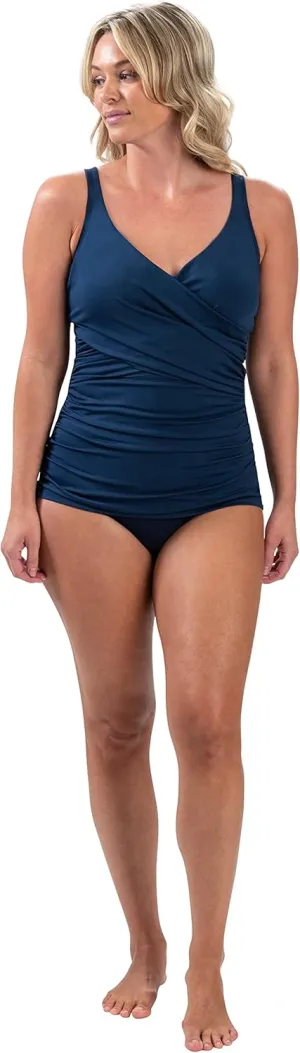Dolfin Aquashape Women's Swimwear Wrap Tankini Top Swimsuit