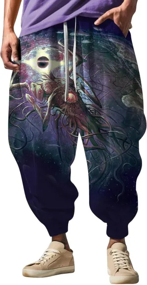 Drawstring Elastic Waist Baggy Sweatpants Trousers Sweatpants Men Hippie Harem Pants Boho Pants