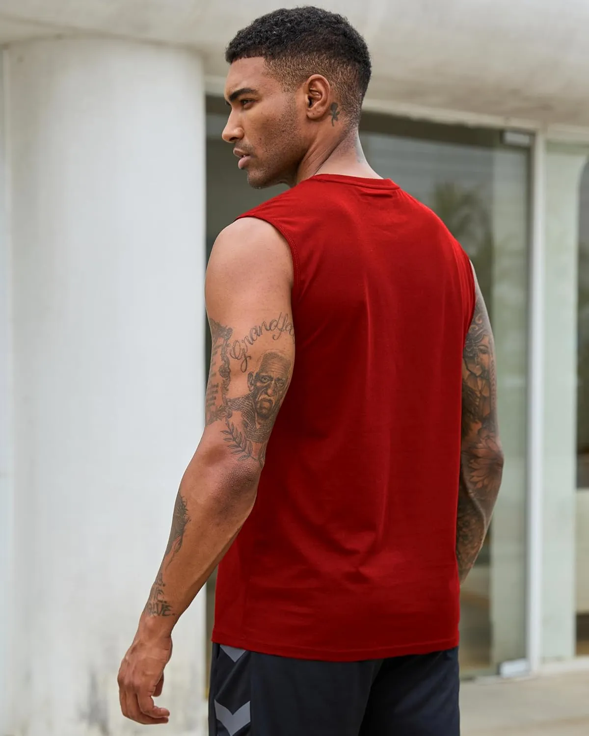 EKLENTSON Men's Tank Tops UPF 50  Sleeveless Shirt Lightweight Cooling Muscle Tee Sun Protection Quick Dry Workout Shirt