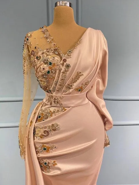Evening Dresses Long With Sleeves Prom dresses in glitter