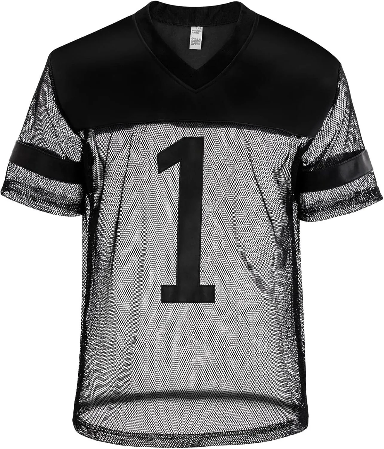 FEOYA See Through Fishnet Top Mesh T Shirts for Men Transparent Pu Tee Round Neck Long Short Sleeve Party Club Top