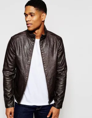 Gas Leather Look Reversable Jacket Camo