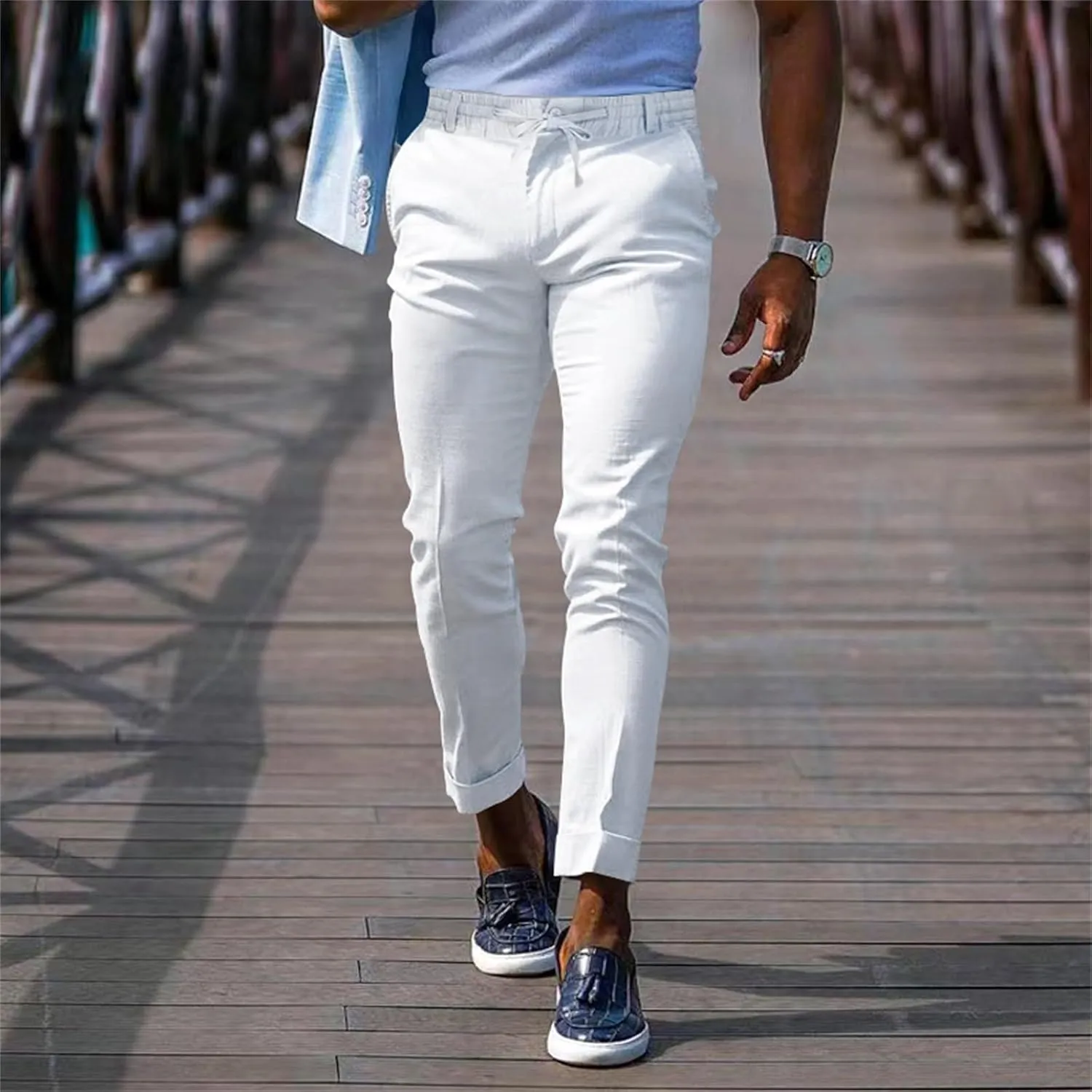 GIERIDUC Men's Linen Pants Casual Long Pants Summer Clothes for Men Fashion Best Jogger Pants for Men for Men