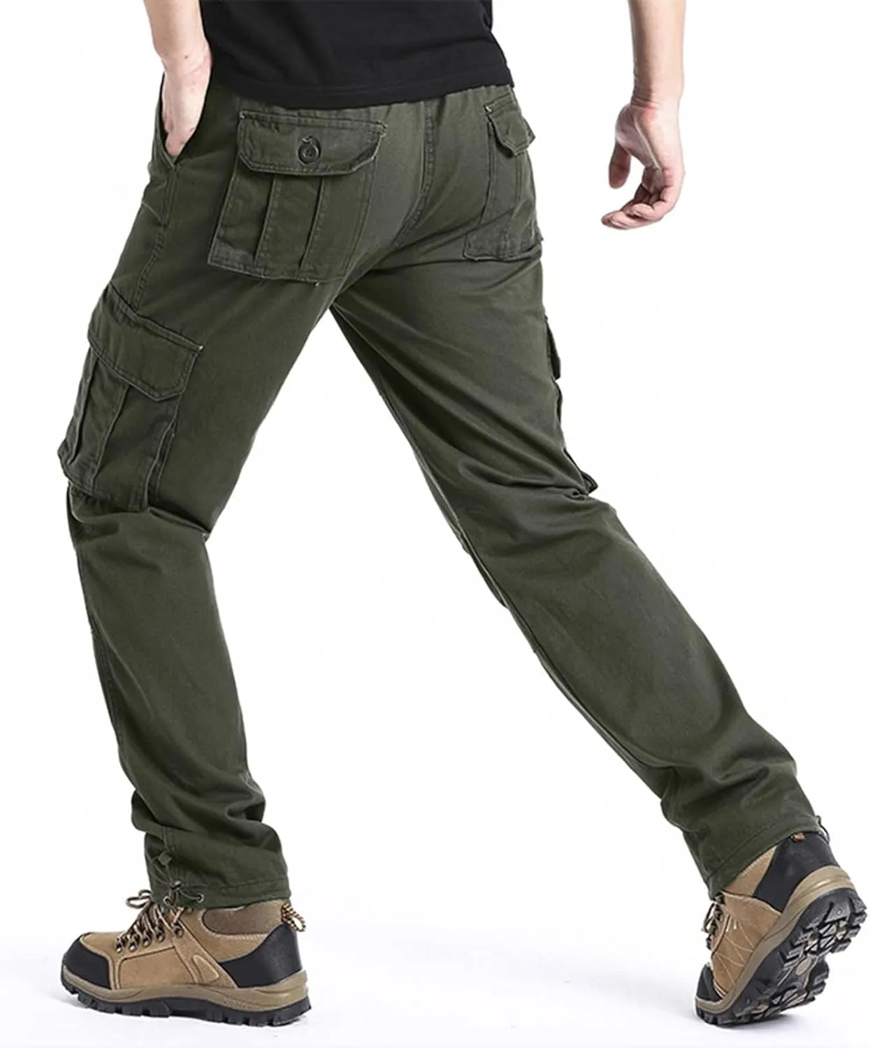 GIERIDUC Straight Leg Cargo Pants for Mens Home Workout Equipment for Men Brown Dress Pants Slim Fit Big and Tall Mens Pants