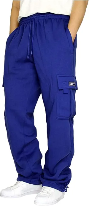GOFULY Men Cargo Pants with Pockets Baggy Drawstring Elastic Waist Sweatpants Work Pants Stretch Athletic Joggers Trousers