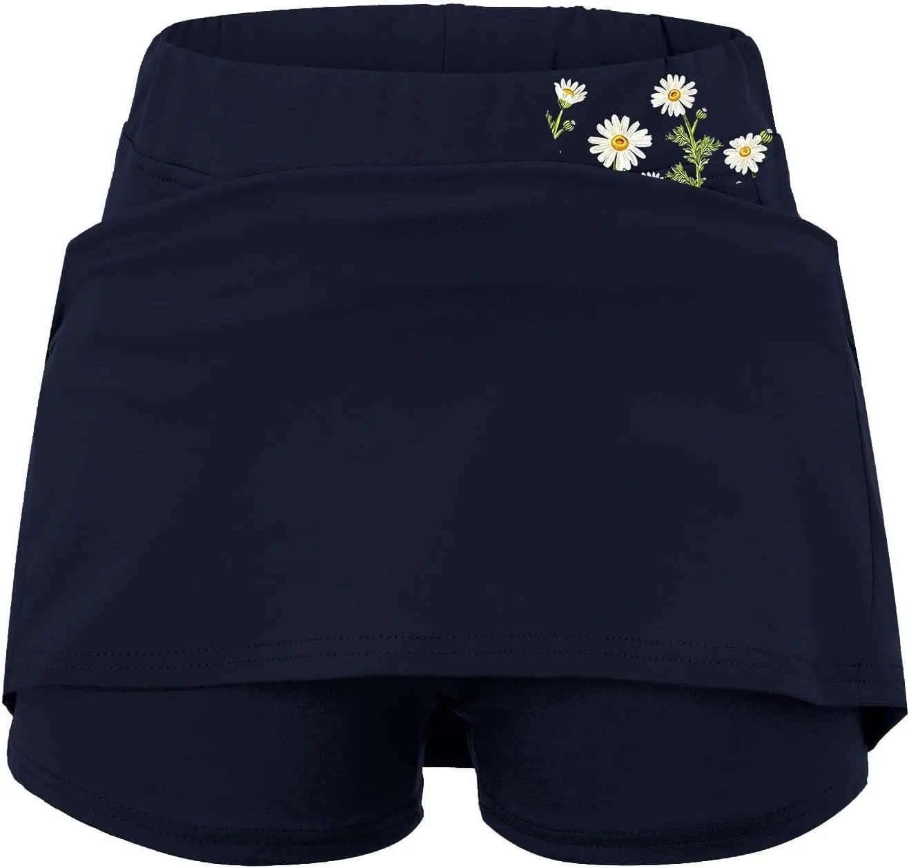 Golf Skirts for Women with Pockets High Waisted Workout Tennis Skorts with Shorts 2 in 1 Midi Skort Skirt Tummy Control
