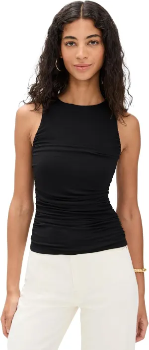 Good American Women's Stretch Jersey Ruched Tank Top