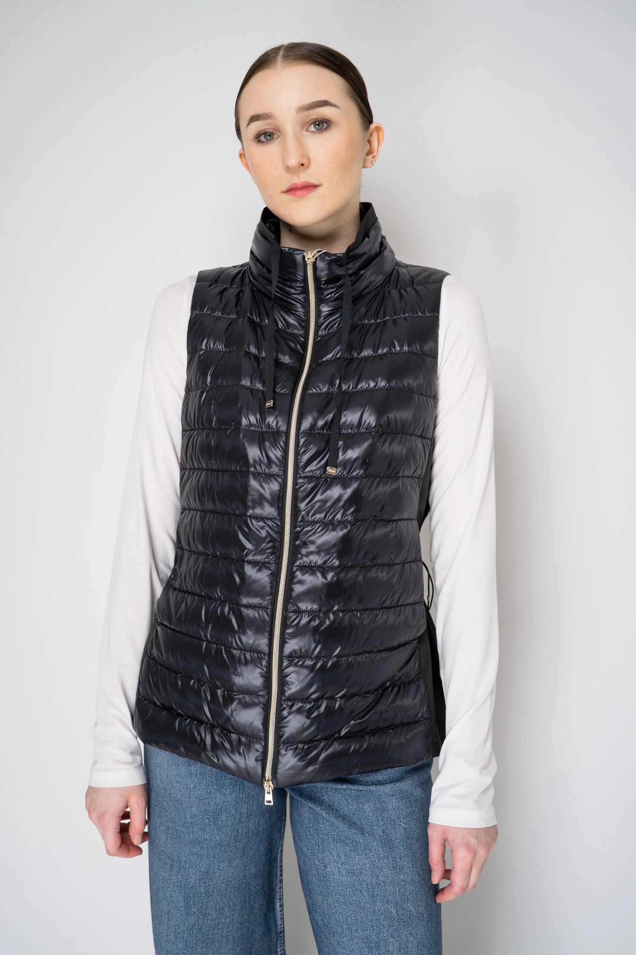 Herno Padded Vest with Cinchable Waist in Black