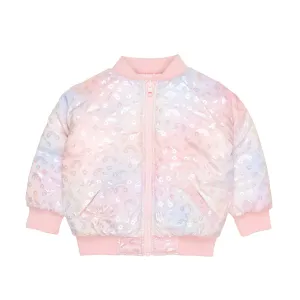 Huxbaby Rainbow Reversible Bomber - Rosebud