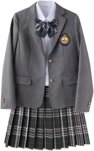 Japanese School Girl Uniform JK Uniform 2 Button Single Breasted Blazer Suit Jacket Preppy Style Outfit for Women