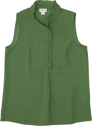 J.Crew Mercantile Women's Ruffle-Trim Crepe Tank Top